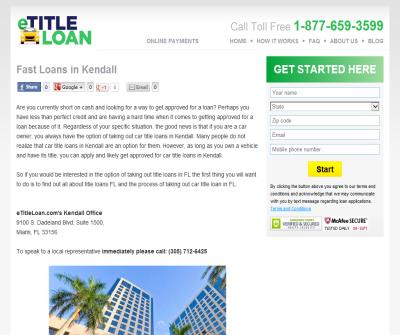 eTitle Loan - Kendall