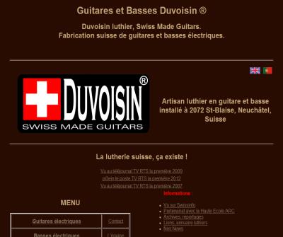 Duvoisin Guitars. Manufacturer of electric guitars and basses Swiss Made