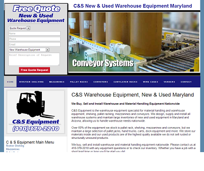 C&S New & Used Warehouse Equipment Maryland