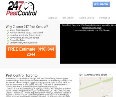 247 Pest Control and Animal Removal Company Toronto, Ontario