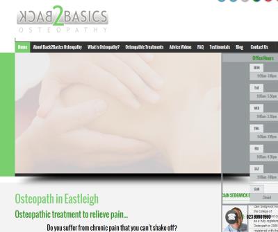 Back2basics Osteopath Back Pain, Headaches, Trapped Nerves, Muscular Aches, Sports Injuries