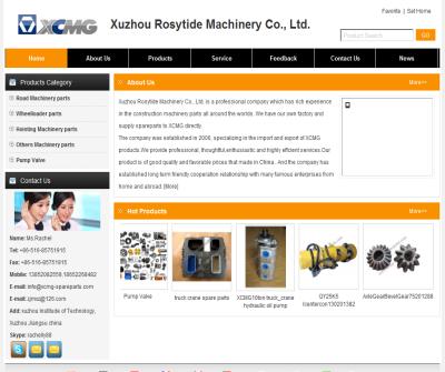 Xuzhou Rosytide Machinery co., ltd. Road Machinery Parts Cranes parts