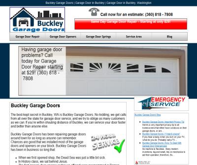 Garage door services in Buckley Washigton