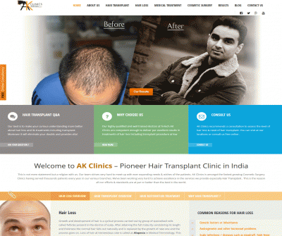 AK Clinics-Best Hair Transplant Clinic in India