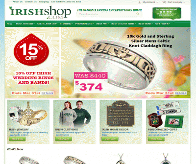 IrishShop - Irish Jewelry & Gifts Online Celtic Shopping