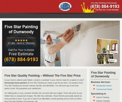 Five Star Painting of Dunwoody Exterior and Interior Painting