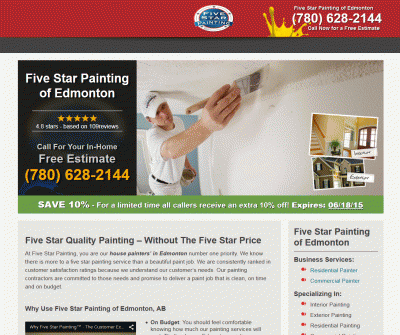 Five Star Painting of Edmonton Exterior an Interior Painting