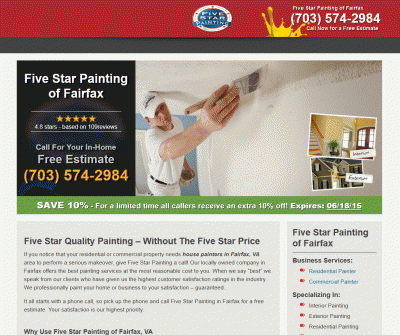 Five Star Painting of Fairfax Exterior and Interior Painting