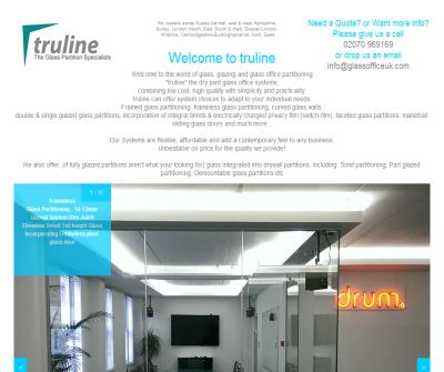 Truline | glass/glazed office partition specialists | 30 years experience