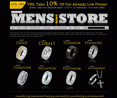 Mens Ring Store Tungsten Carbide and Titanium Wedding Bands