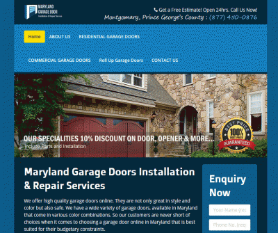 Maryland Garage Doors Installation & Repair Services
