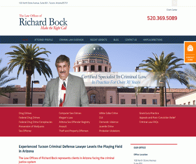 Tuscon Criminal Defense Attorney Law Offices of Richard Bock