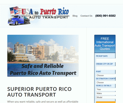 USA to Puerto Rico Auto Transport