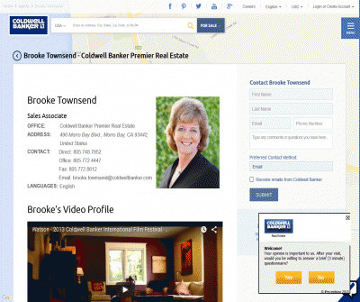 Brooke Townsend Coldwell Banker Premier Real Estate Realtor Morro Bay, CA 93442