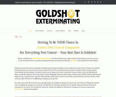 Goldshot Exterminating Services Pest Control in Glendale AZ
