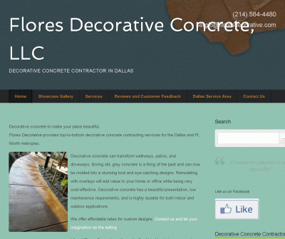 Flores Decorative Concrete Dallas, Ft. Worth, and the DFW Metroplex