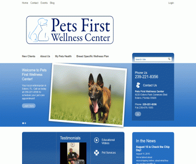 Pets First Wellness Center Veterinarian Healthcare Estero, FL.