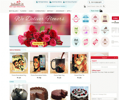 Send Gifts, Cakes, Flowers to India Online