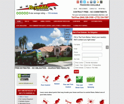 Reynolds Pest Management, Inc Family Owned Pest Control Pompano Beach Florida