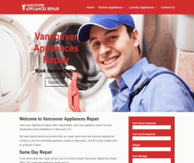 Vancouver Appliances Repair Services, Maintenance, Installations Vancouver, BC.