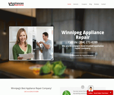 Winnipeg Appliances, Oven, Cooktop, Microwave Repair