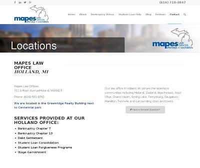 Mapes Law Offices Bankruptcy, Credit Counseling, Michigan Law Firm