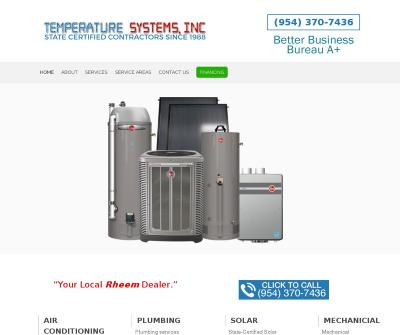 Temperature Systems Inc Air Conditioning Replacement, Plumbing Repair South Florida