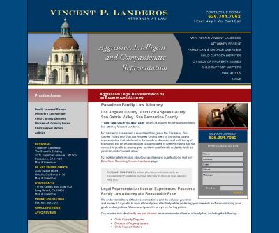 Vincent P. Landeros Legal Separation,Child Support,Divorce Lawyer Pasadena CA