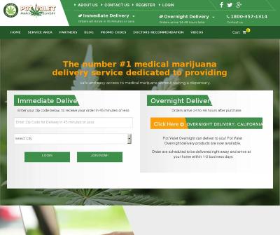 Legal Marijuana Delivery Service - 45 minutes or Less! at PotValet.com 