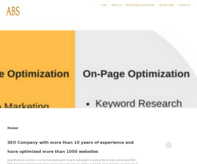 ABS Aryan Business Solutions Search Engine Optimization Service Companies in Chennai