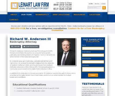 Richard W. Anderson III Bankruptcy Attorney