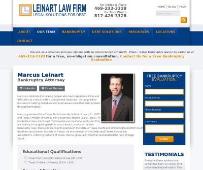 Marcus Leinart Bankruptcy Attorney