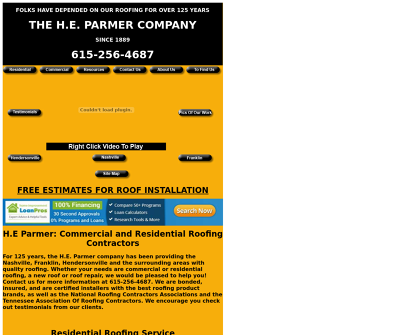 HE Parmer Nashville,TN Residential Roofing Commercial Roofing