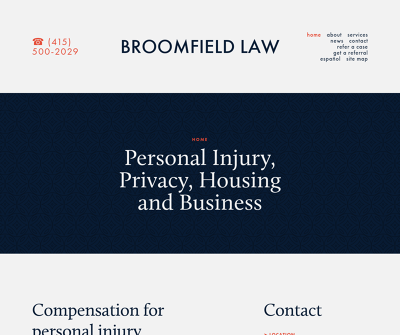 Broomfield Law - Personal Injury Lawyer, Housing, Privacy, Business Attorney, San Francisco CA