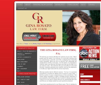 Tampa Bankruptcy Lawyer Gina Rosato Law Firm Chapter 7, 13 Attorney Florida 33624