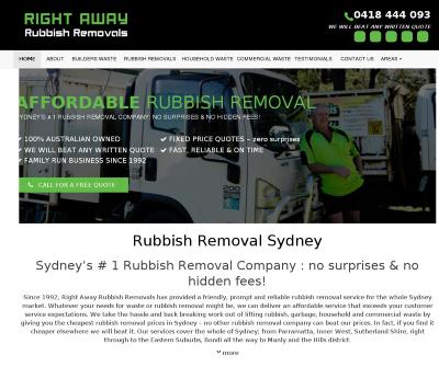 Right Away Rubbish Removals Sydney, Australia Rubbish Removals Builders Waste 