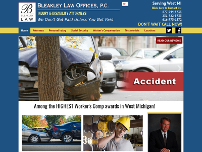 Bleakley Law Offices, P.C. Muskegon, MI Personal Injury Social Security 