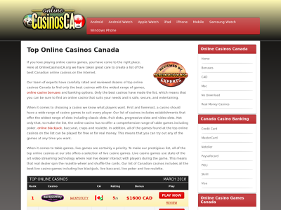 Online Casino Gambling Canada