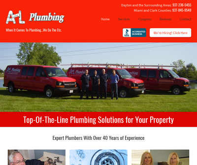 A & L Plumbing Dayton,OH Plumbing Pipe Repair Drain Cleaning Backflow Prevention