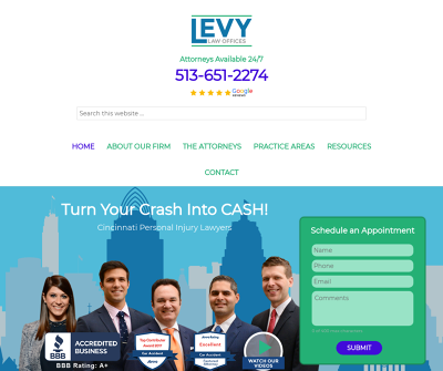 Levy Law Offices Cincinnati,OH Motor Vehicle Accidents Personal Injury Wrongful Death