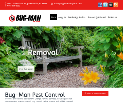 Bug-Man Pest Control Jacksonville,FL Bed Bug Treatment Termite Control Tick Control