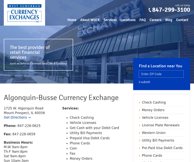 West Suburban Currency Exchanges, Inc