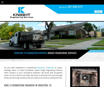 Knight Engineering Services Houston,TX Inspection Lifetime Warranty Foundation Repair