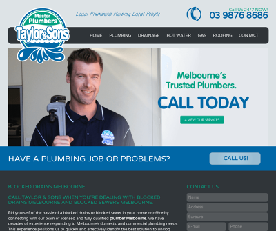 Master Plumber Taylor and Sons Melbourne,Australia Emergency Plumbing Sameday Service