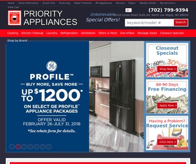 Priority Appliances Las Vegas,NV Wall Ovens Range Cooktop Microwave Oven