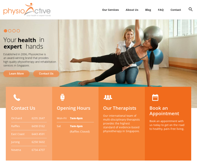 PhysioActive Orchard Branch, Singapore Physiotherapy Sports Physiotherapy