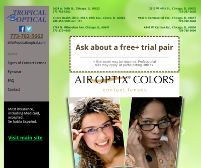 Tropical Optical Corp Chicago,IL Daily Contacts Weekly Contacts BiWeekly Monthly BiMonthly