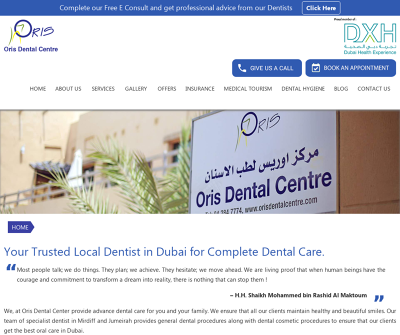 Oris Dental Centre Dubai, United Arab Emirates General Dentistry Oral Surgery 