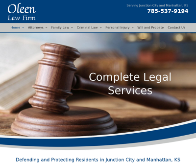 Oleen Law Firm  junction City,KS Divorce Child Custody Sex Crimes Violent Crimes