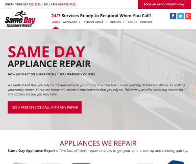 Same Day Appliance Repair | North York/Toronto, Canada | Dishwasher Oven Repair